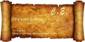 Chrien Edina névjegykártya
