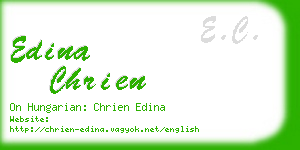 edina chrien business card